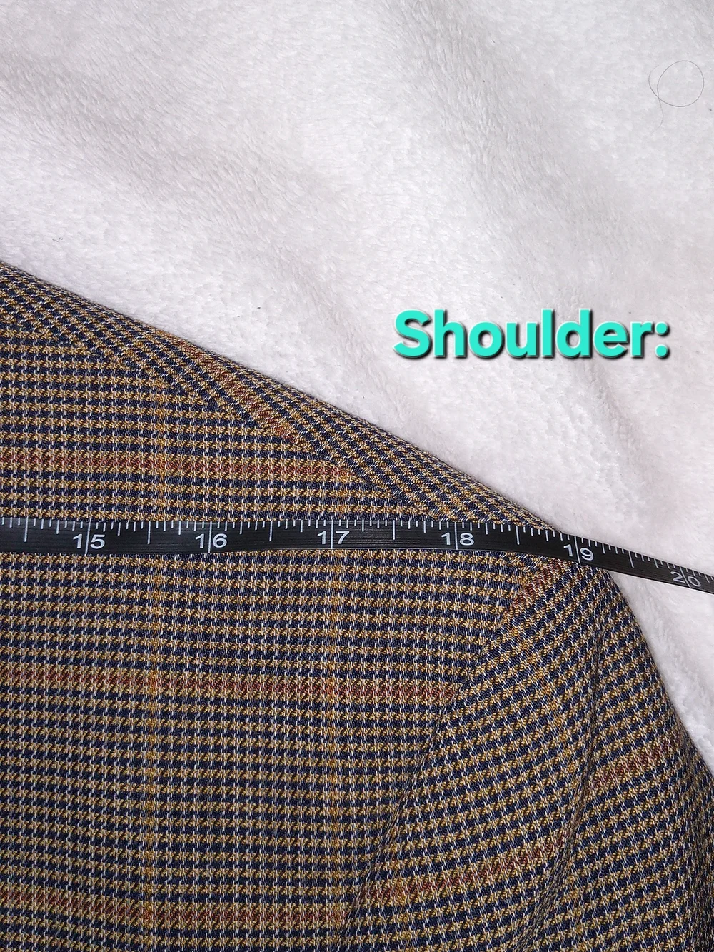 Mark Shale 42S Wool Blazer Sport Coat Brown Houndstooth Windowpane Plaid Classic